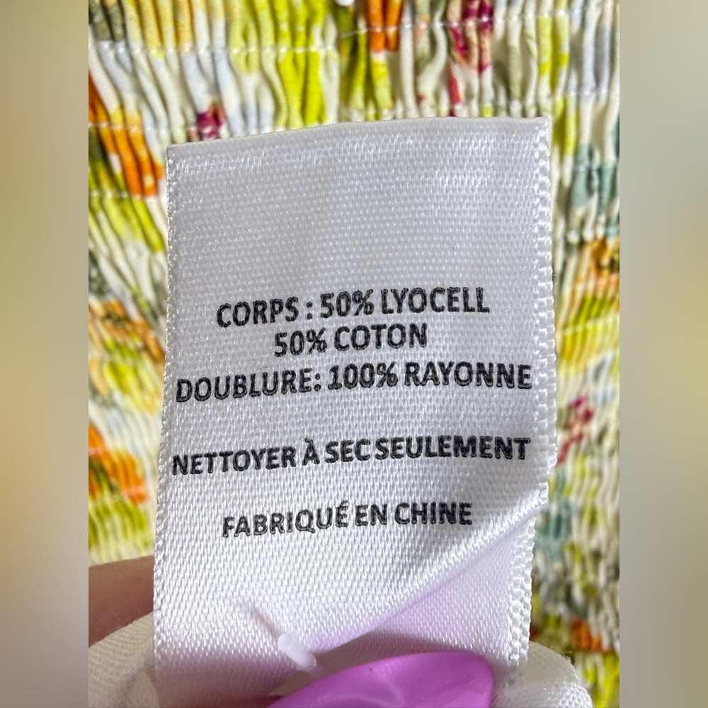 ASTR the Label Yellow Floral Mini Dress M Cottagecore Coquette Sundress Ruched‎ - Picture 7 of 7
